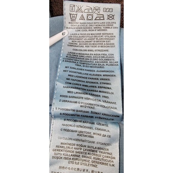 Guess Mens Light Blue Long Sleeve Button-Up Denim Shirt Size L - Picture 5 of 6